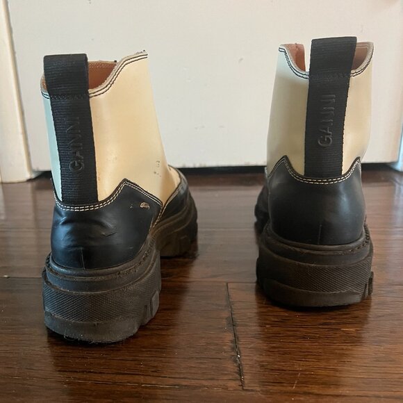 Ganni Leather Zipper Boots - Picture 2 of 3